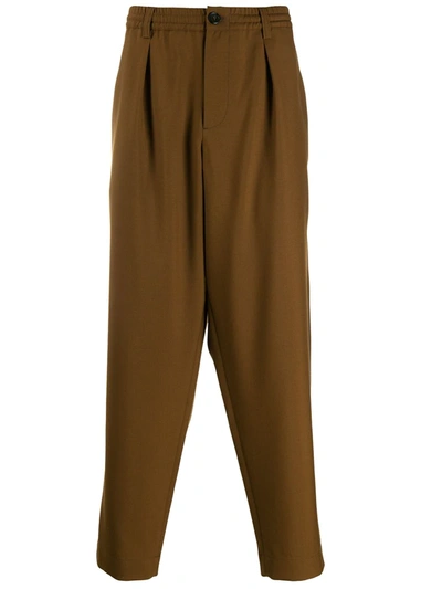 Marni Wide Leg Trousers In Brown