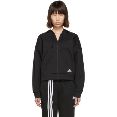 Adidas Originals Adidas Women's Must Have 3-stripe Zip Hoodie In Black/white