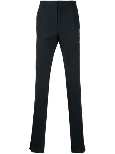 Fendi Tailored Straight-leg Trousers In Blue