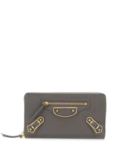 Balenciaga Buckle Detail Purse In Grey