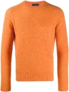 Prada 'shetland' Pullover Mit Rundem Ausschnitt In Orange