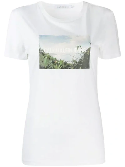 Calvin Klein Jeans Est.1978 Photo Print T-shirt In White