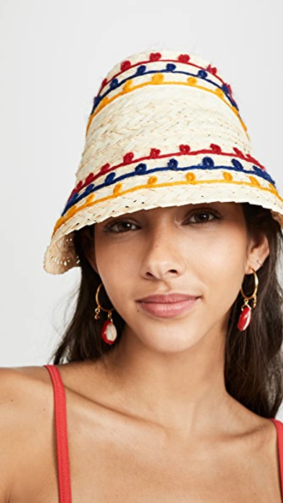 Brixton Bondi Embroidered Palm Visor - Brown In Tan