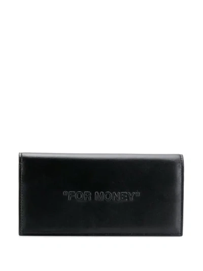Off-white For Money Card Holder In Black