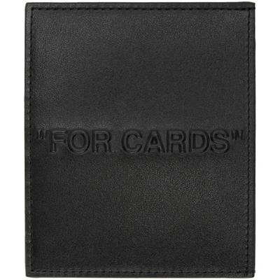 Off-white Bold Quote Card Holder In Black