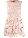 Red Valentino Lace Playsuit In Neutrals