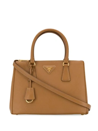 Prada Galleria Tote In Brown