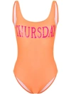 Alberta Ferretti Thursday Swimsuit In Orange