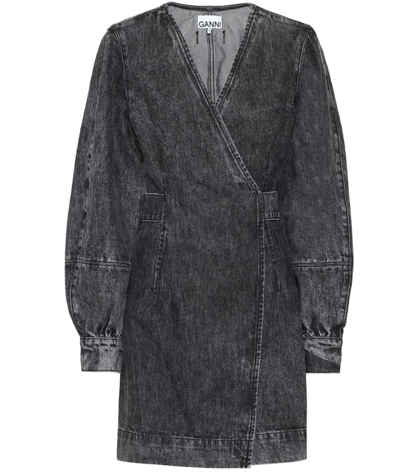 black denim mini dress