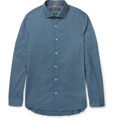 Michael Kors Slim-fit Polka-dot Cotton-poplin Shirt | ModeSens