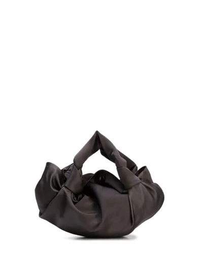 The Row The Ascot Small Satin Hobo Bag In Grey