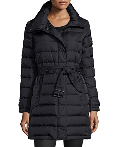 Burberry Brit Winterleigh Mid-length Down Hooded Puffer Coat In Black |  ModeSens