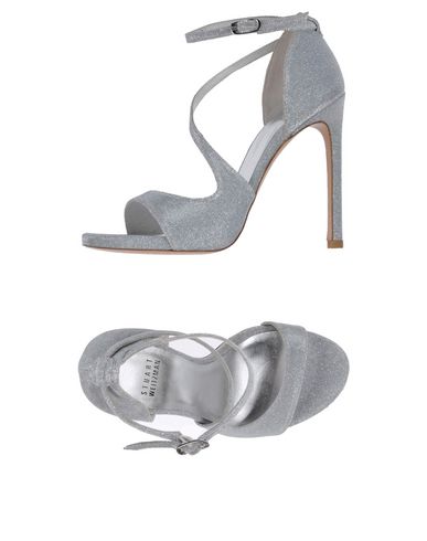 stuart weitzman silver flat sandals