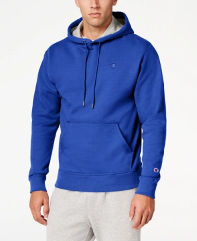 Champion Men's Powerblend Fleece Hoodie In Surf The Web