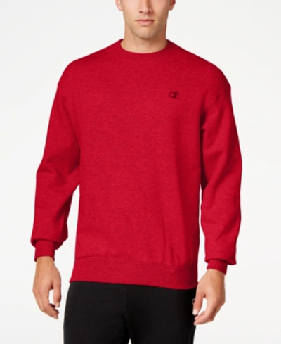 Champion Men's Powerblend Fleece Sweatshirt In Team Red