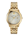 Versace V-urban Quartz Champagne Dial Mens Watch Velq00719 In White/gold