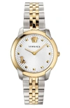 Versace Audrey V Bracelet Watch, 38mm In Silver/ Gold