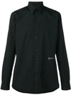 Givenchy Signature Logo Contemporary Fit Button-up Shirt In Black