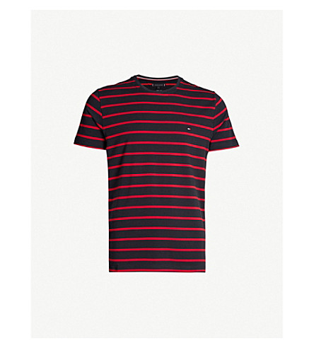 black and red tommy hilfiger shirt