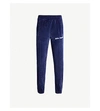 Palm Angels Velvet Jogging Bottoms In Navy