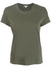 James Perse Marled Semi-sheer Cotton-jersey T-shirt In Artillery