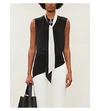 Givenchy Necktie Silk-crepe Shirt In Black