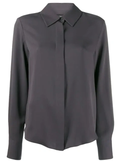 Tom Ford Double Georgette Blouse In Grey