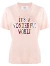 Alberta Ferretti Slim Printed Cotton Piquet T-shirt In Pink