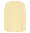 Loewe Anagram Embroidered Logo Knit Sweater In Yellow