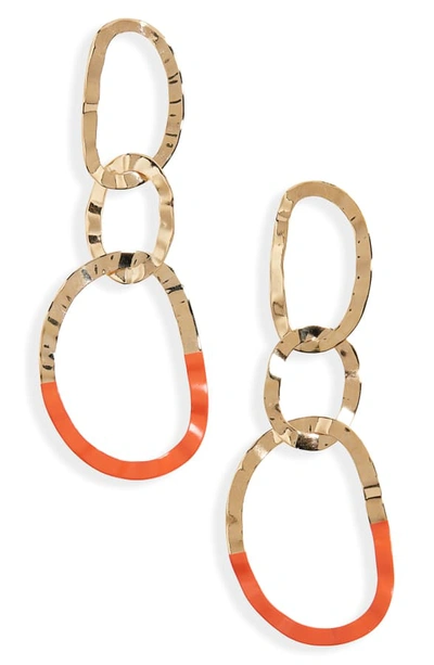 Isabel Marant Oreille Circle Drop Earrings In Saffron