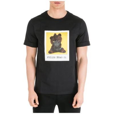 Neil Barrett Fetish Bear 01 Print T-shirt In Black,white,yellow
