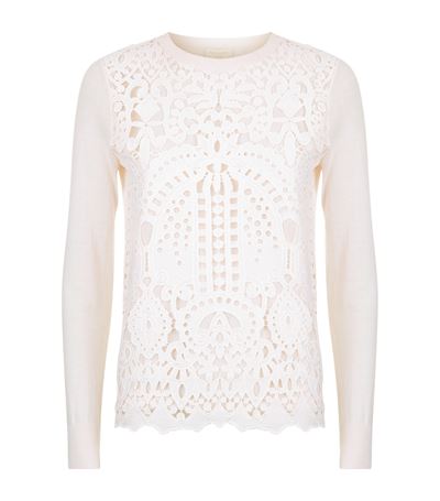 Ted Baker Anlise Lace Front Jumper In Pink | ModeSens