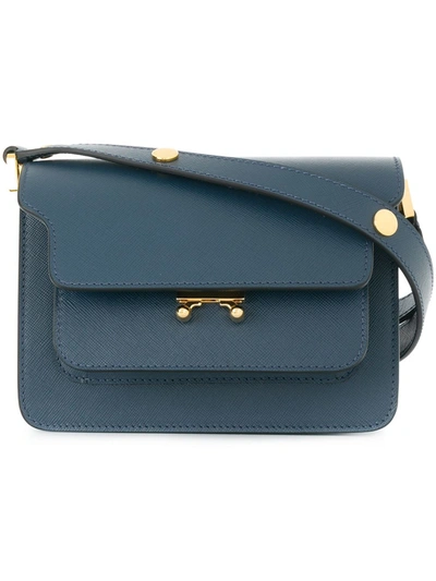 Marni Small Trunk Shoulder Bag In Blue