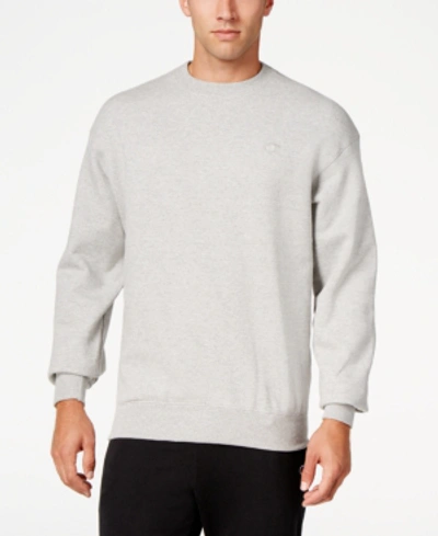 Champion Men's Big & Tall Powerblend Solid Fleece Sweatshirt In Oxford Gray