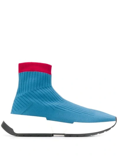 Mm6 Maison Margiela Sock Runner Sneakers In Blue