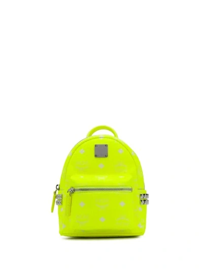 Mcm Mini Stark Backpack In Yn001 Yellow