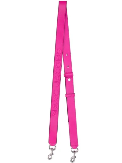 Marc Jacobs Embossed Leather Strap Belt In Pink
