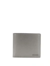 Prada Logo Billfold Wallet In Grey