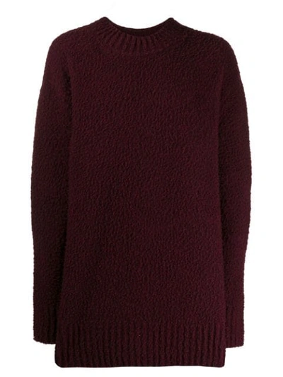 Maison Margiela Oversized Knitted Jumper In Pink