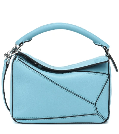 Loewe Puzzle Mini Calfskin Leather Bag - Blue