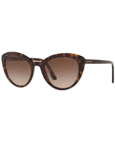 Prada 54mm Cat Eye Sunglasses - Havana/ Brown Gradient