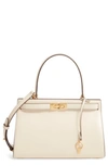 Tory Burch Small Lee Radziwill Leather Bag In New Cream