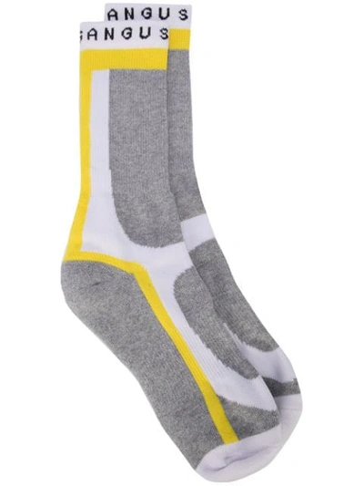 Angus Chiang Colour Block Socks - Grey