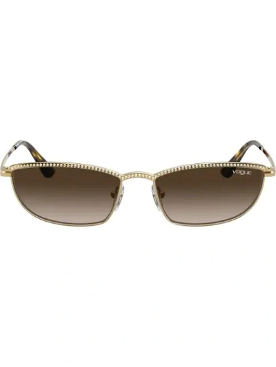 Vogue Eyewear Taura Gem Embellished Sunglasses In Gold