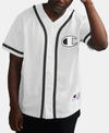 Champion Men's Mesh Baseball Jersey T-shirt, White - Size Xlrg