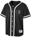 Champion Men's Mesh Baseball Jersey T-shirt, Black - Size Xlrg