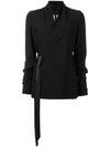 Rick Owens Wrap Around Jacket In Black