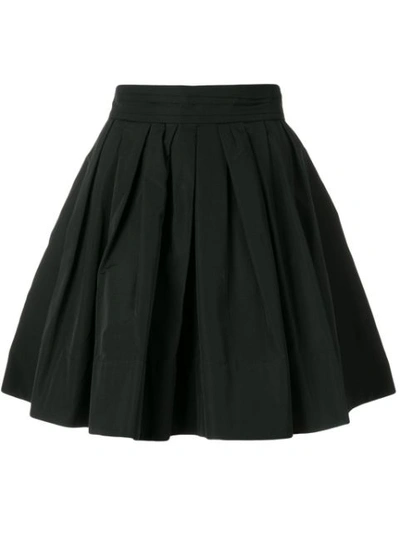 Valentino Cotton-blend Faille Miniskirt In Black