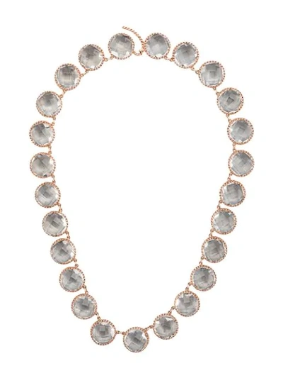 Larkspur & Hawk Olivia Button Riviere Necklace In Rosegold
