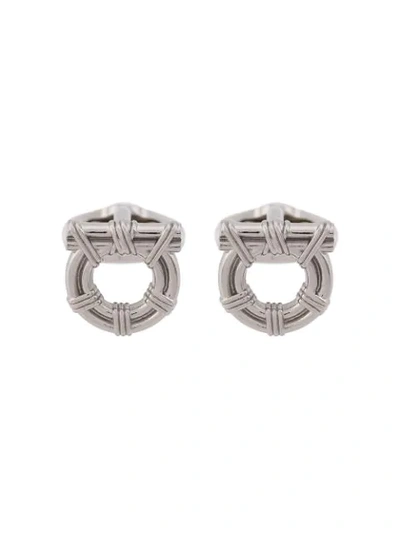 Ferragamo Gancini Cufflinks In Silver